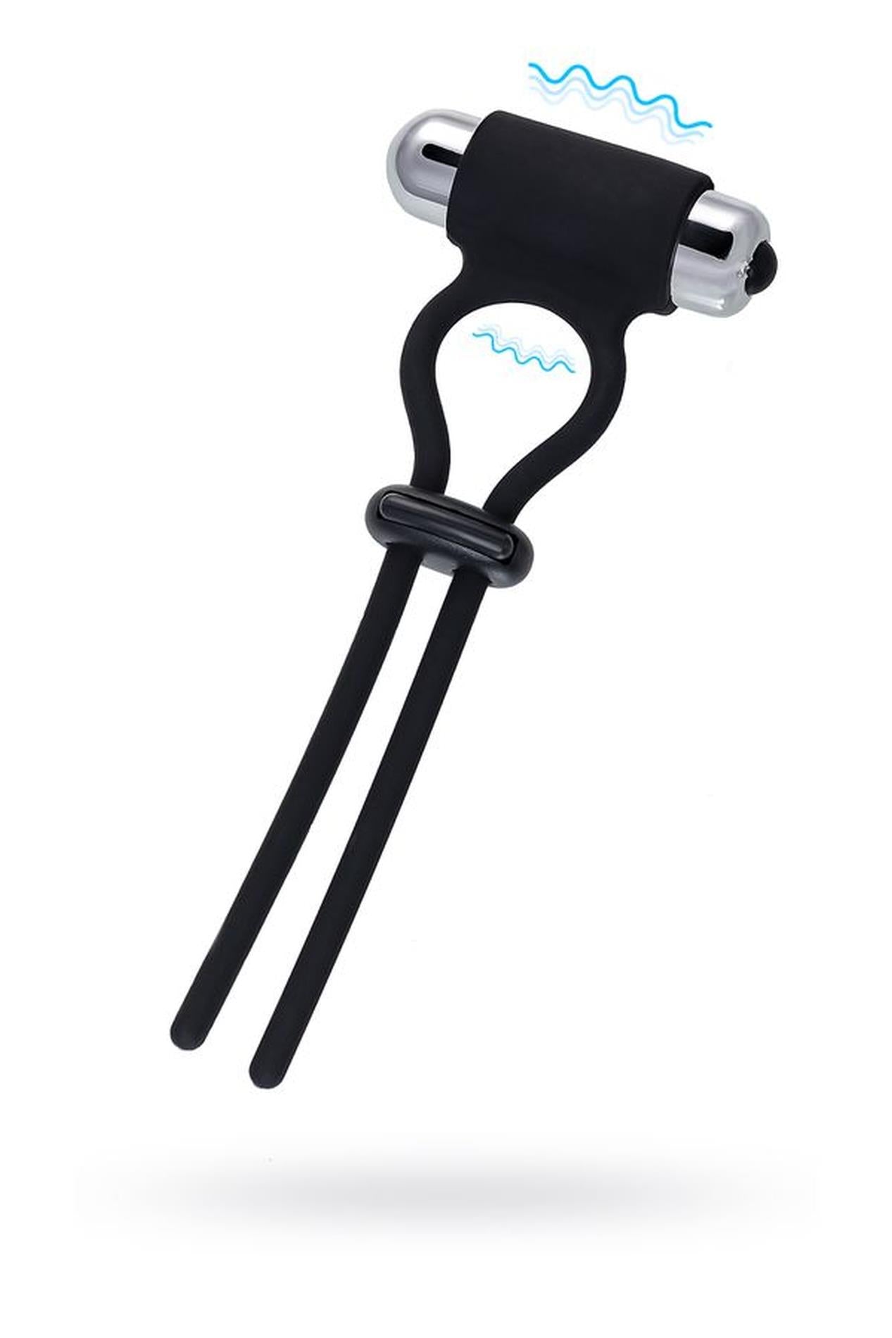 Lasou vibrant cu prindere A-Toys, silicon negru, 14 cm