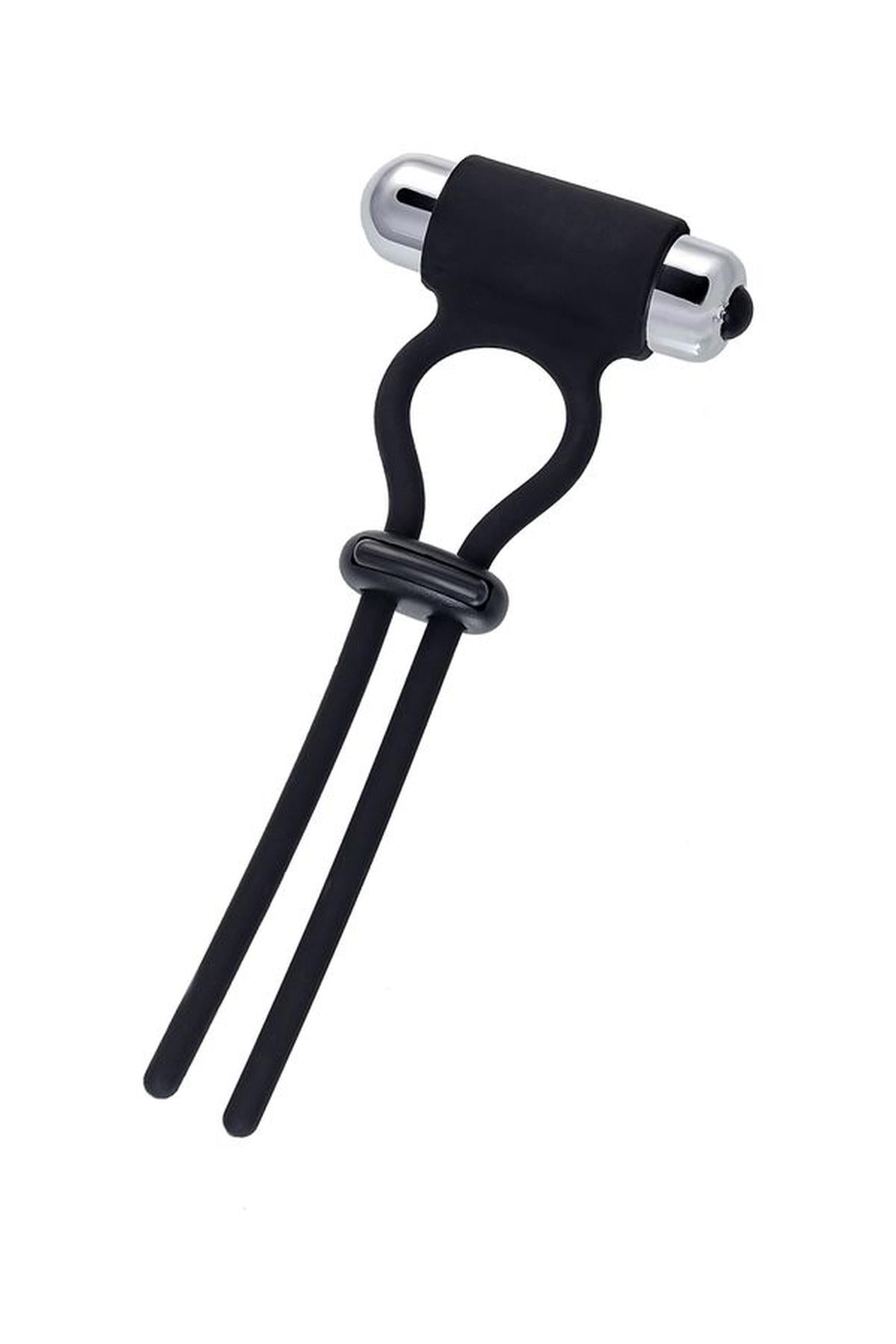 Lasou vibrant cu prindere A-Toys, silicon negru, 14 cm