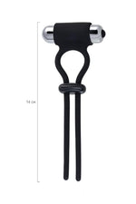 Lasou vibrant cu prindere A-Toys, silicon negru, 14 cm