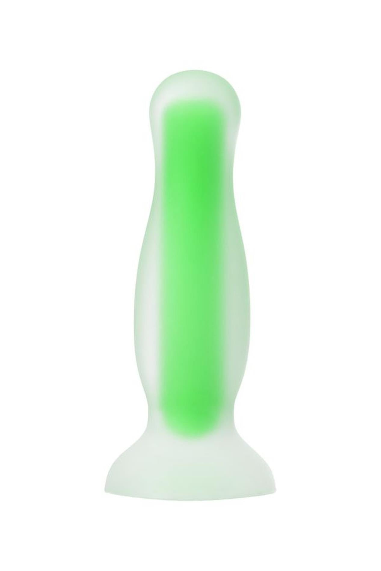 Dop anal din silicon Mortimer Glow, care strălucește în întuneric, 12,5 cm