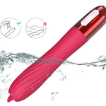 Vibrator din silicon încălzit cu USB Fox seria B cu limbă mobilă