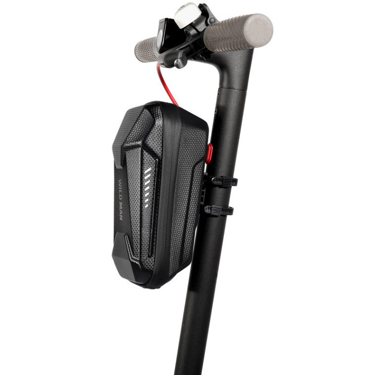 Borseta pentru bicicleta/trotineta Flippy, spatiu de depozitare, antisoc, waterproof, cu fermoar, 3L, material carbon