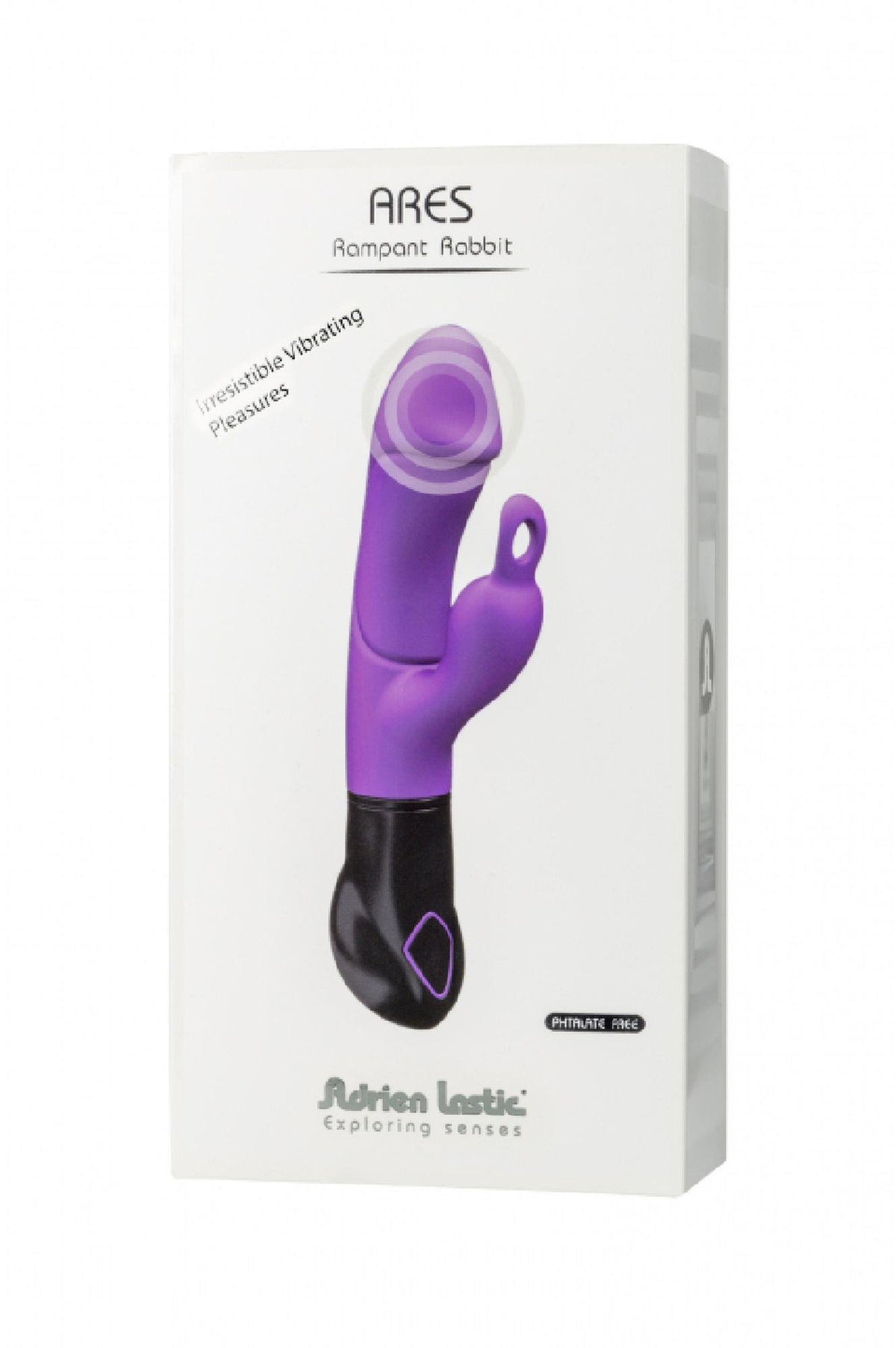 Vibrator Ares Adrien Lastic din silicon, 8 funcții, 20 cm, impermeabil
