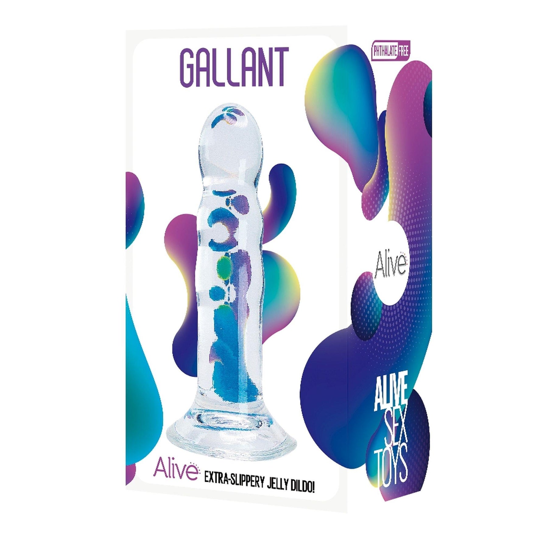 Dildo cu ventuză Alive Gallant Jelly S03, translucid, 14 cm