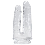 Ventuză dublă Alive Imperium Jelly, transparentă, 14 și 12 cm