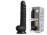 Dildo realist Silexd XXL cu ventuză 38 cm negru