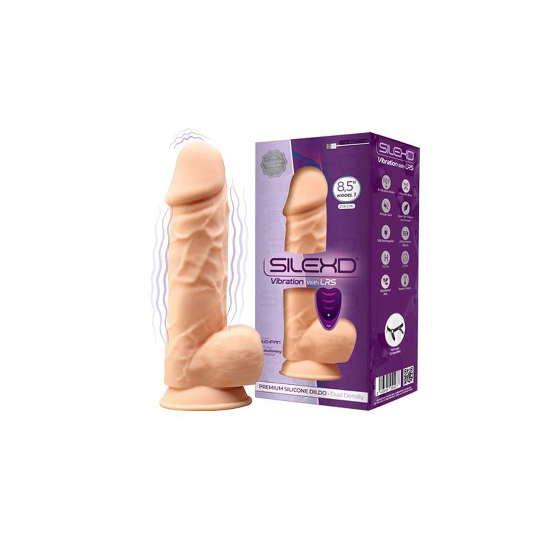 Vibrator realist SilexD cu telecomandă 21 cm