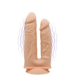 Vibrator dublu din silicon Silexd cu ventuză USB