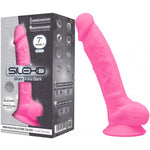 Dildo realist fosforescent Silexd roz 17,5 cm