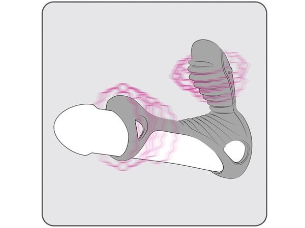 Inel vibrant Gladiator Adrien Lastic din silicon de 9 cm cu telecomandă