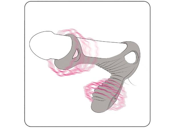 Inel vibrant Gladiator Adrien Lastic din silicon de 9 cm cu telecomandă