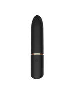 Vibrator Adrien Lastic Rocket Mini, silicon negru, USB, 9 cm