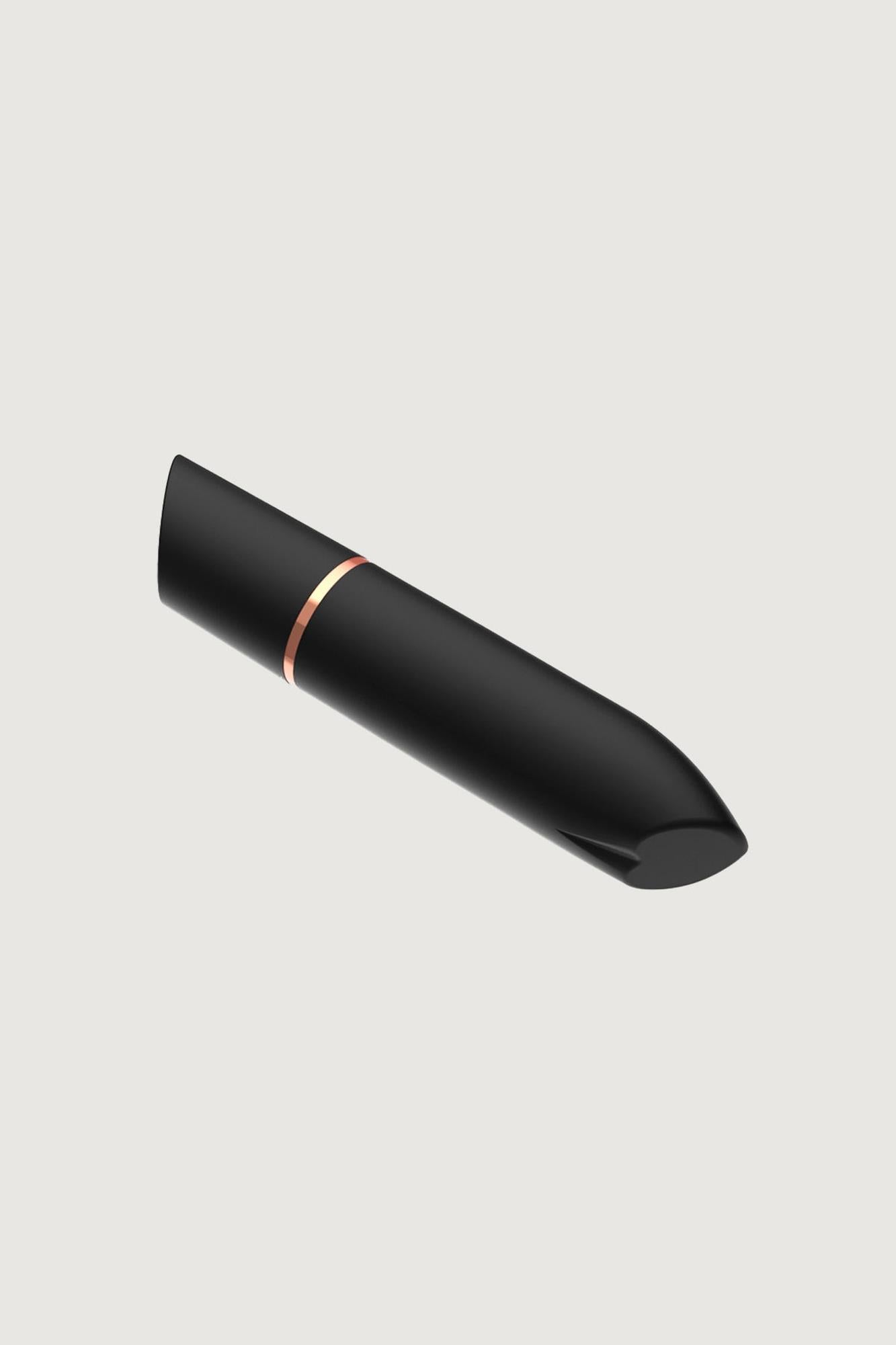 Vibrator Adrien Lastic Rocket Mini, silicon negru, USB, 9 cm