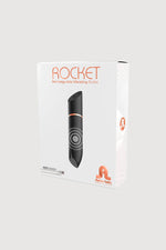 Vibrator Adrien Lastic Rocket Mini, silicon negru, USB, 9 cm