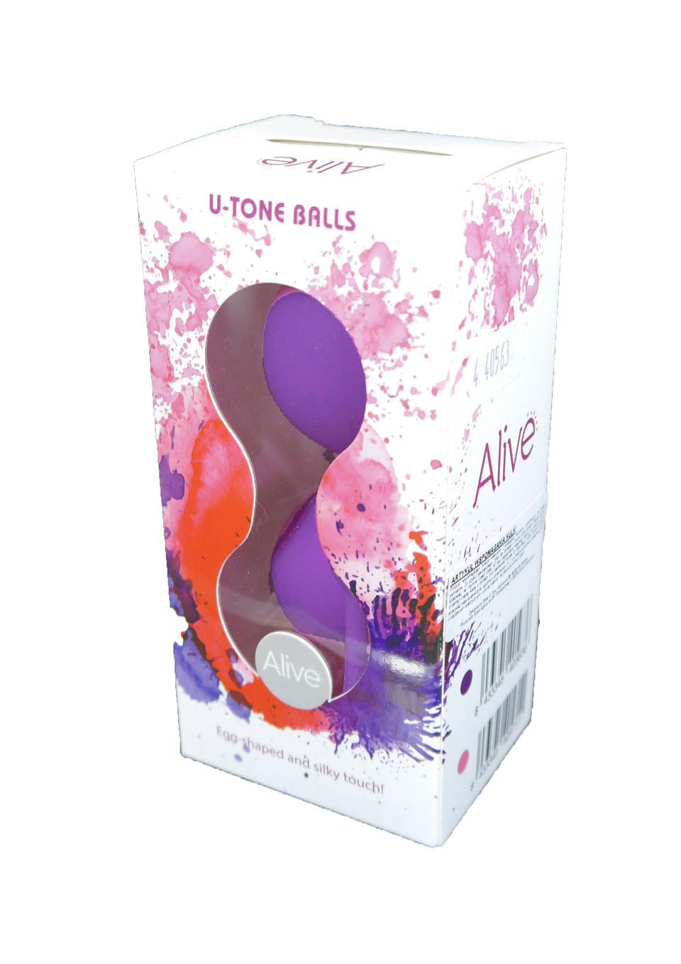 Bile vaginale din silicon Alive violet 20 cm