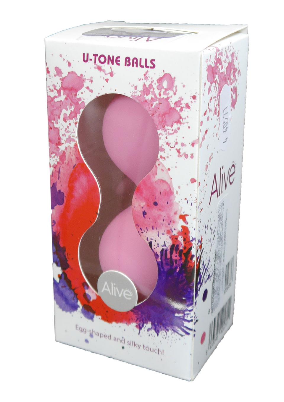 Bile vaginale Alive din silicon roz 20 cm