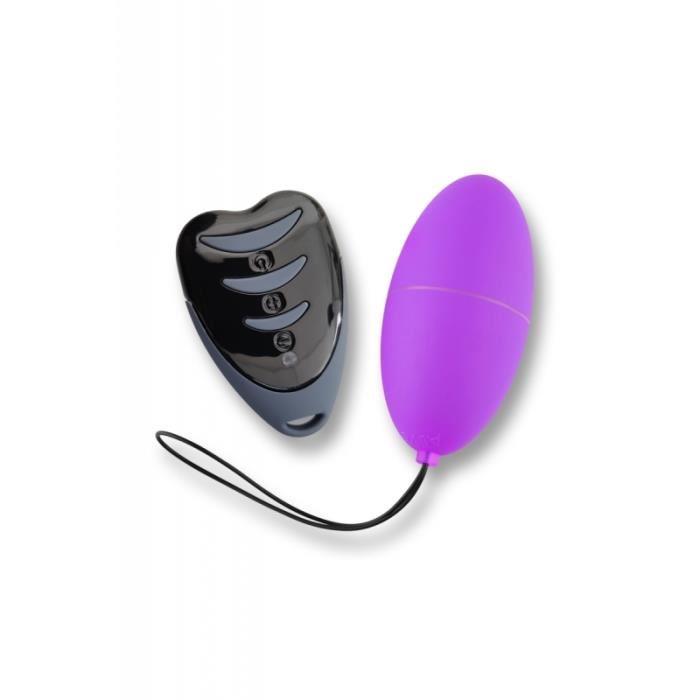 Ou vibrant Alive, violet, cu telecomandă, 10 funcții, silicon, 7,5 cm