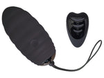 Adrien Lastic Ou Vibrator din Silicon Negru cu Telecomandă 7,5 cm
