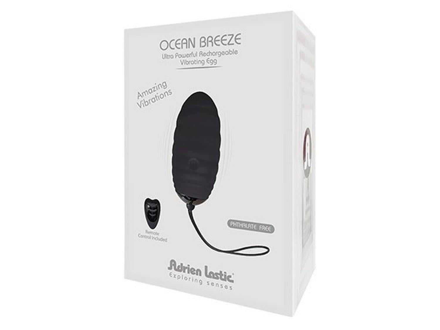 Adrien Lastic Ou Vibrator din Silicon Negru cu Telecomandă 7,5 cm