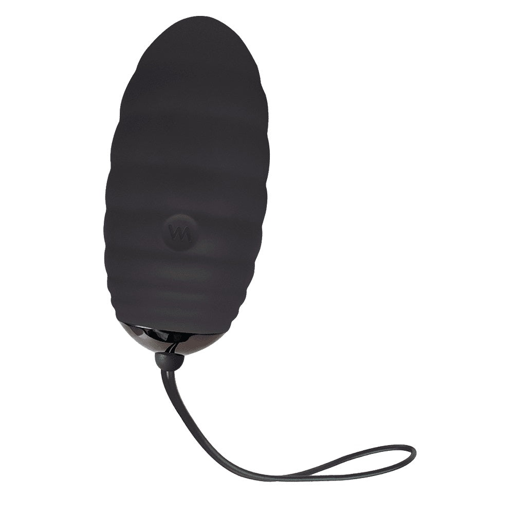 Adrien Lastic Ou Vibrator din Silicon Negru cu Telecomandă 7,5 cm
