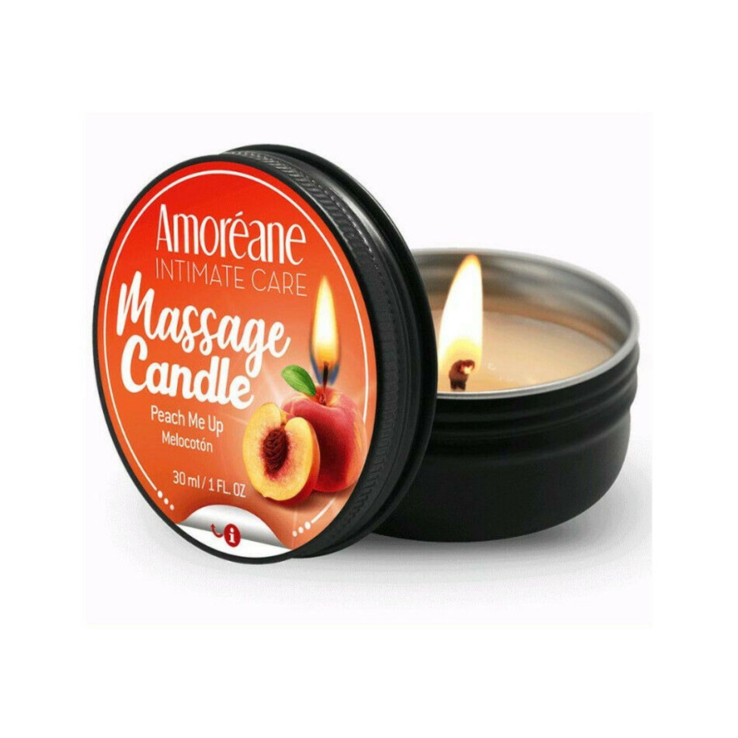 Lumânare de masaj Amoreane Peach Me Up 30 ml