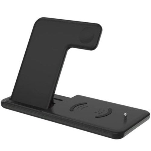 Incarcator Wireless FastCharge Flippy 4 In 1, design pliabil, 15W, Compatibil Apple Watch, Airpods, iPhone, Android,