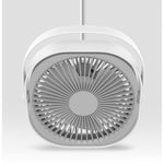 Mini ventilator pentru birou cu usb, Flippy, rotire 360 grade, 3 viteze, 4000 mA, 13.5 x 12,8, Gri