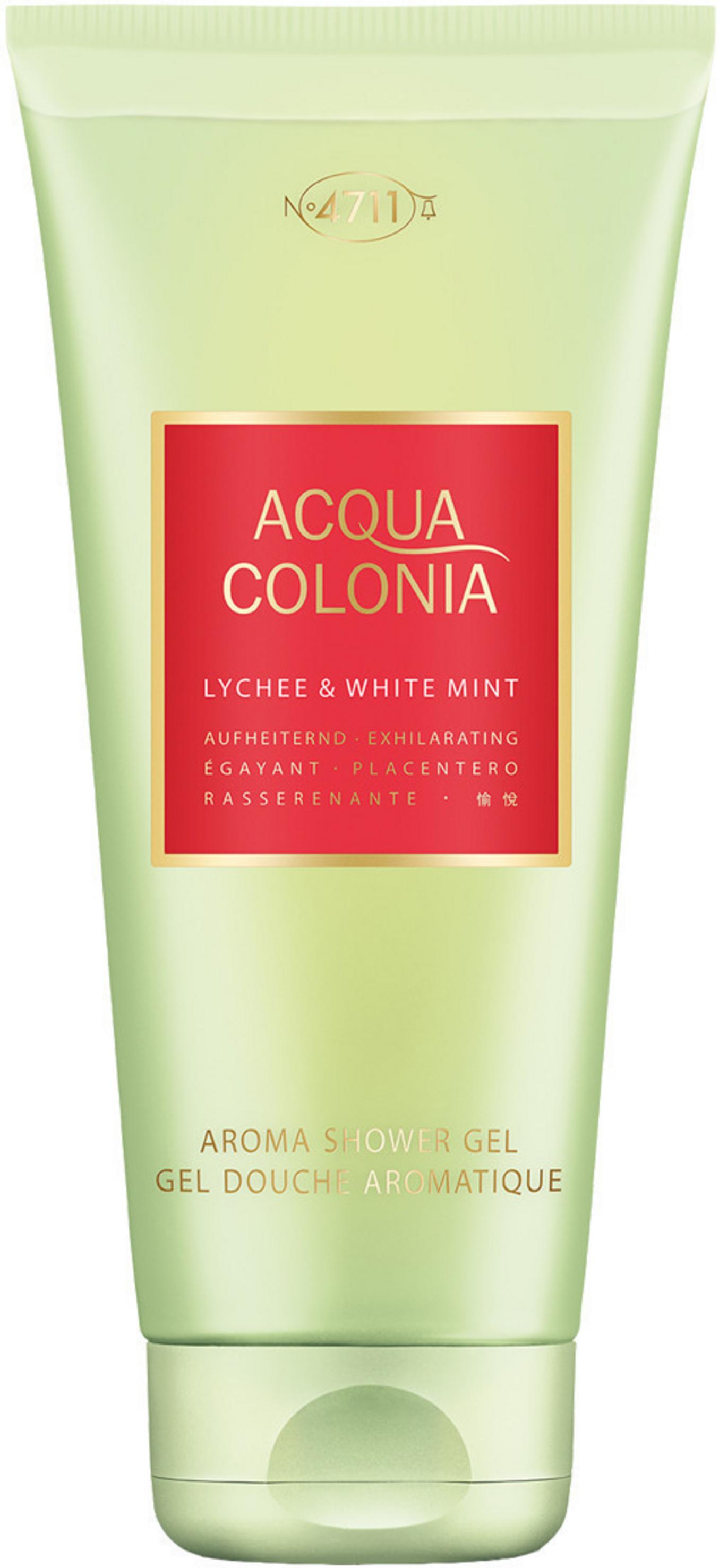 4711, Acqua Colonia, Litchi și mentă albă, Hidratant, Gel de duș, Corp, Toate tipurile de piele, 200 ml