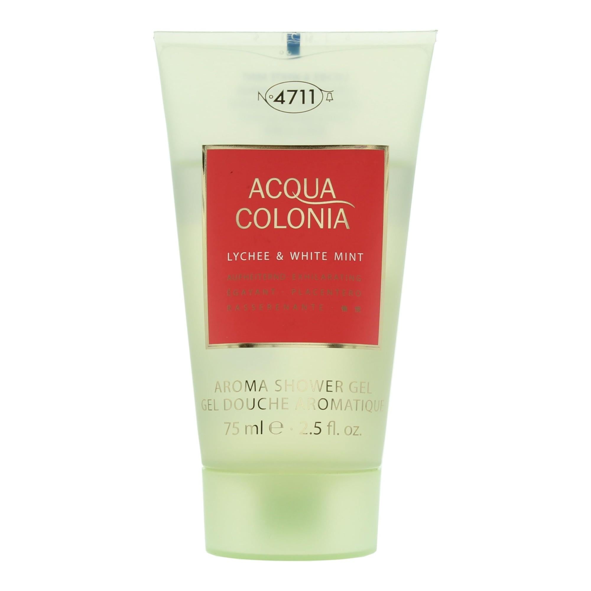4711, Acqua Colonia, Litchi și mentă albă, Hidratant, Gel de duș, Corp, Toate tipurile de piele, 75 ml