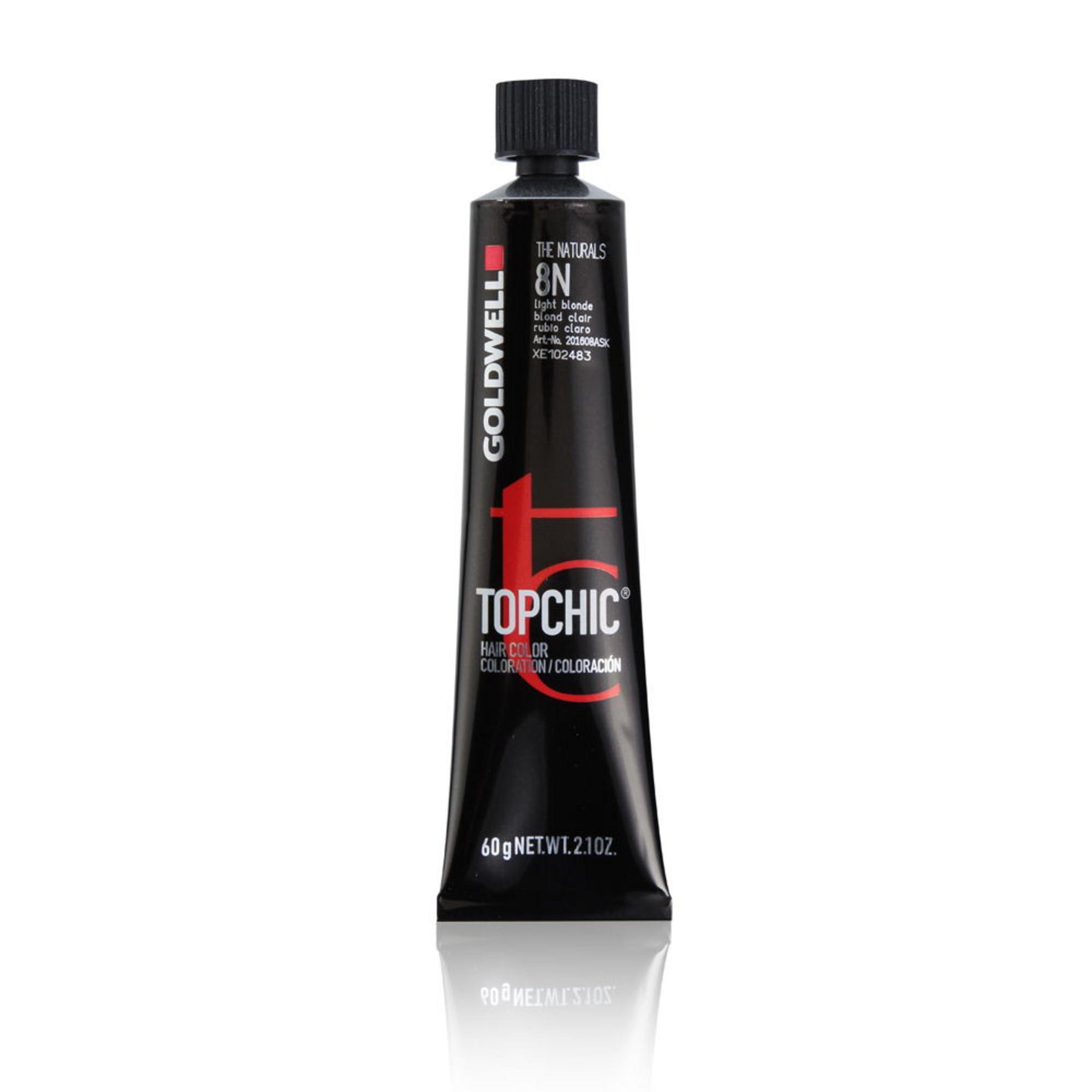 Goldwell, TopChic, Vopsea permanentă de păr, 8N Light Blonde, 60 ml