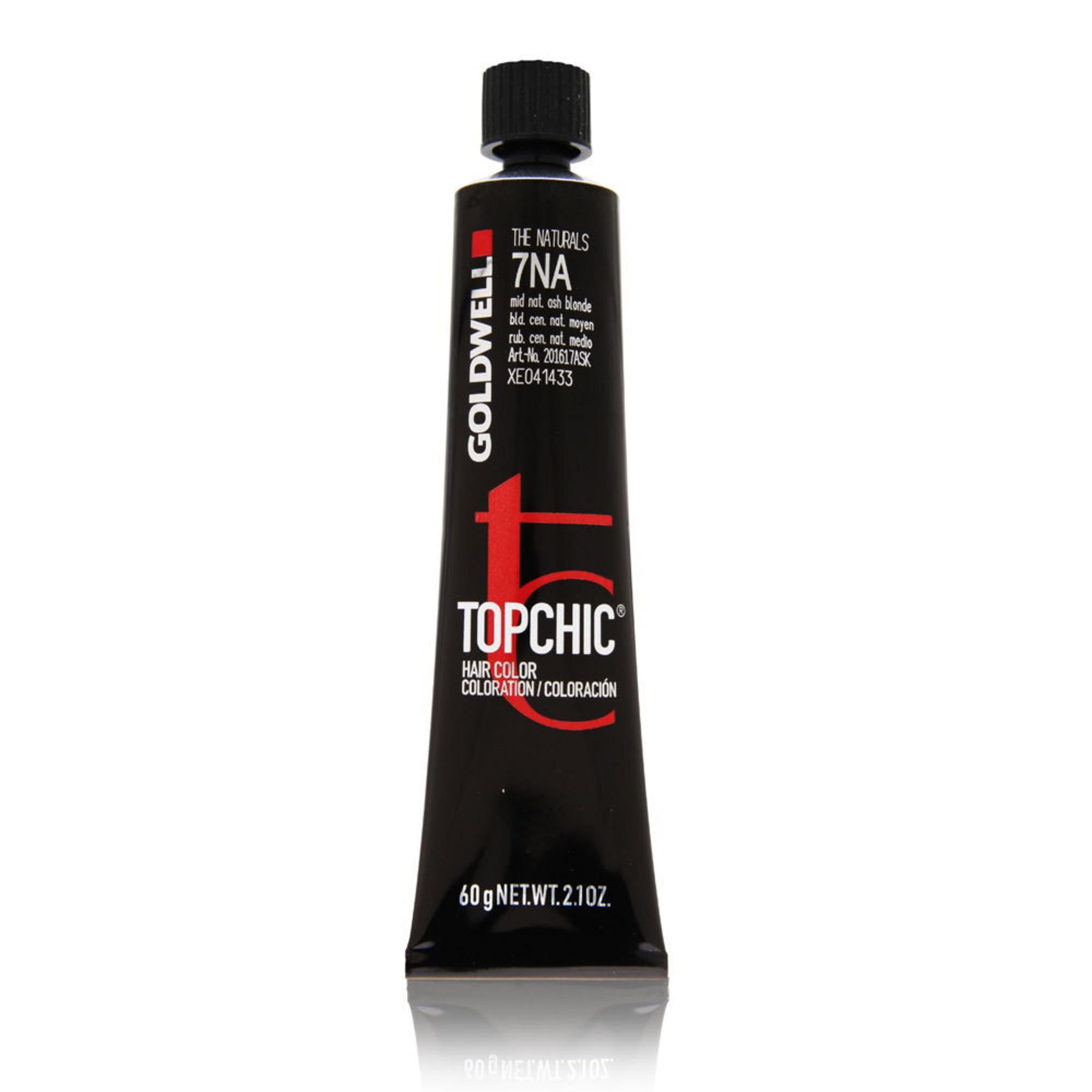 Goldwell, TopChic, Vopsea permanentă de păr, 7NA Middle Natural Ash Blonde, 60 ml
