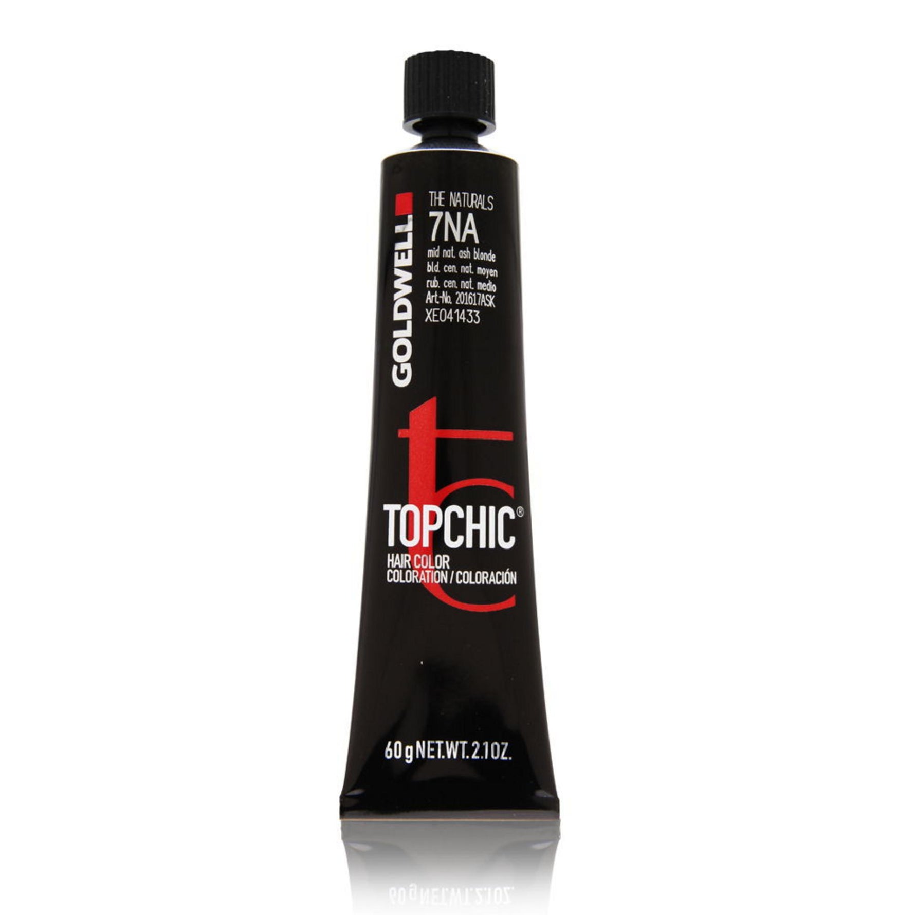 Goldwell, TopChic, Vopsea permanentă de păr, 7NA Middle Natural Ash Blonde, 60 ml