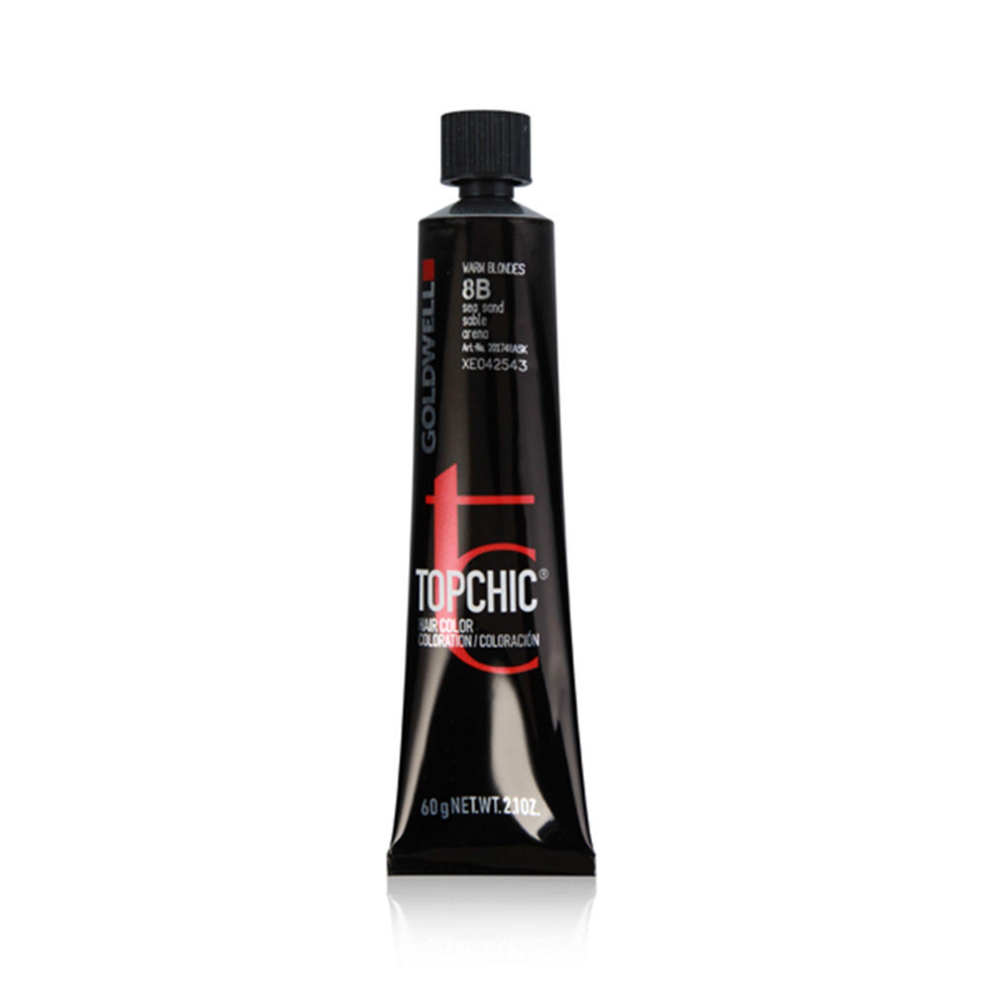 Goldwell, TopChic, Vopsea permanentă de păr, 8B Light Blonde Beige, 60 ml