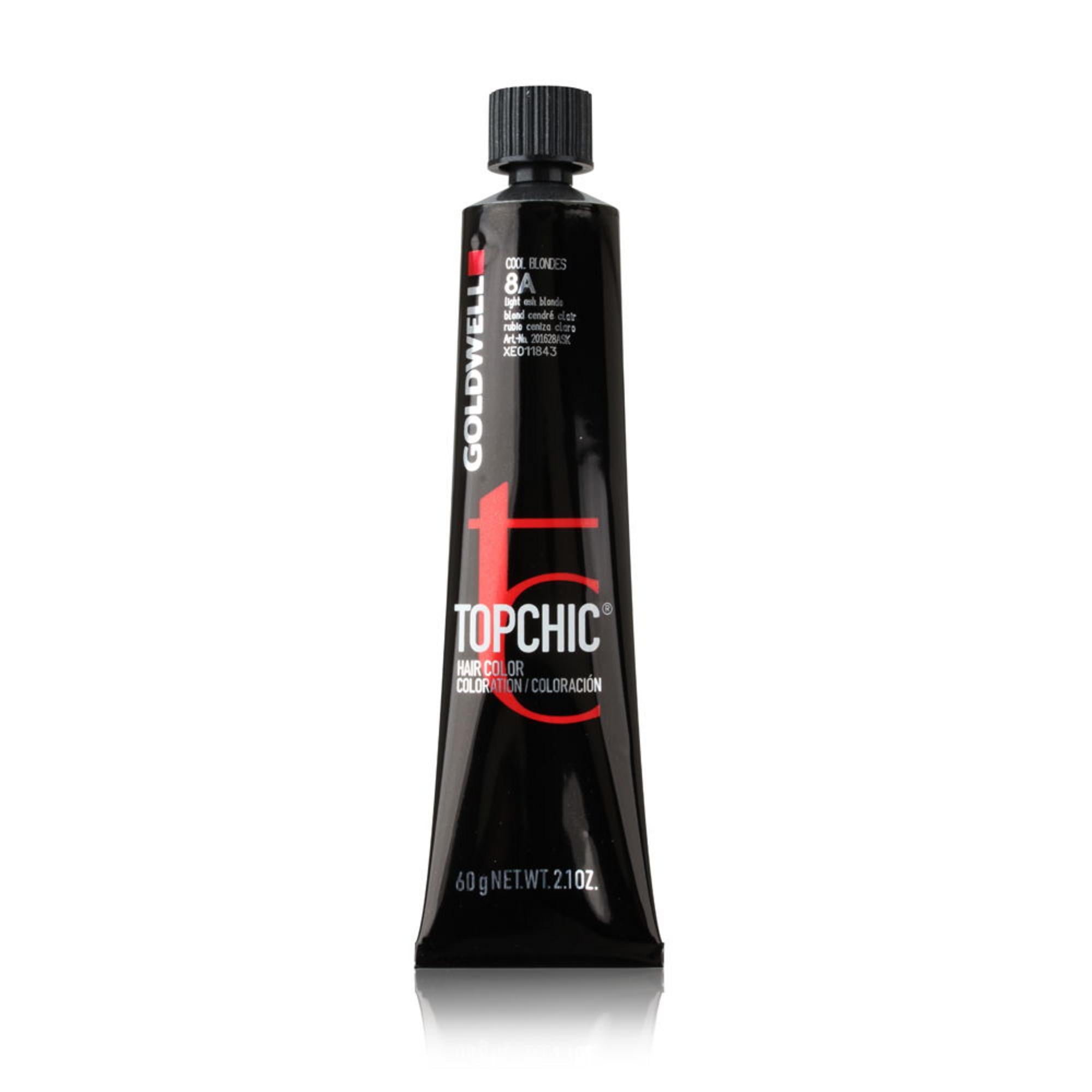 Goldwell, TopChic, Vopsea permanentă de păr, 8A Light Ash Blonde, 60 ml