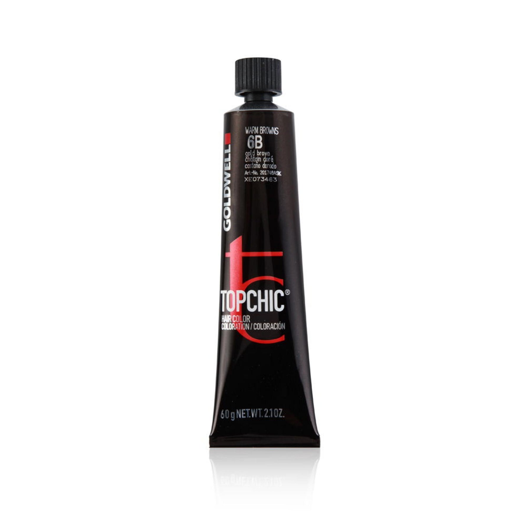 Goldwell, TopChic, Vopsea permanentă de păr, 6B Gold Brown, 60 ml