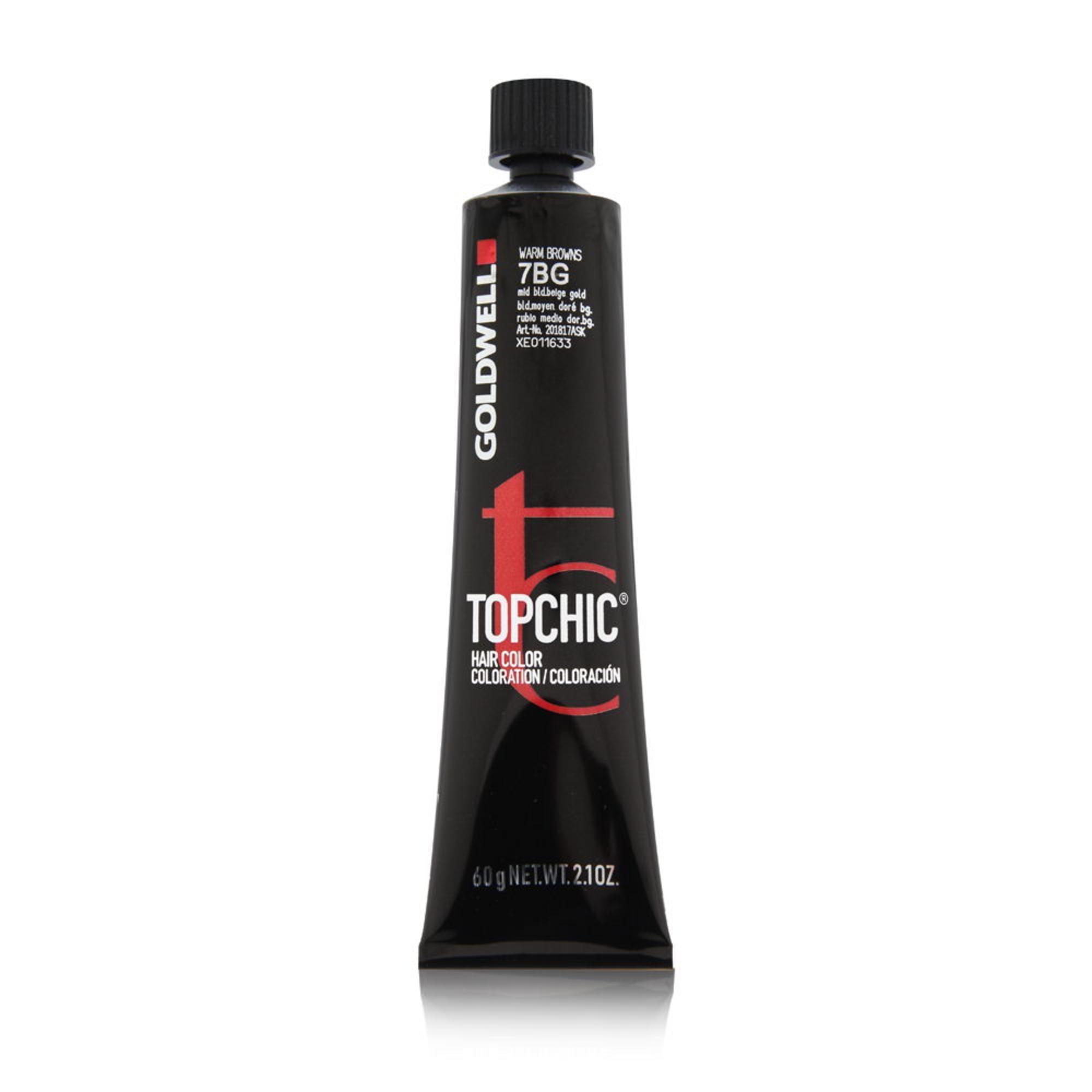 Goldwell, TopChic, Vopsea permanentă de păr, 7BG Middle Blonde Beige Gold, 60 ml