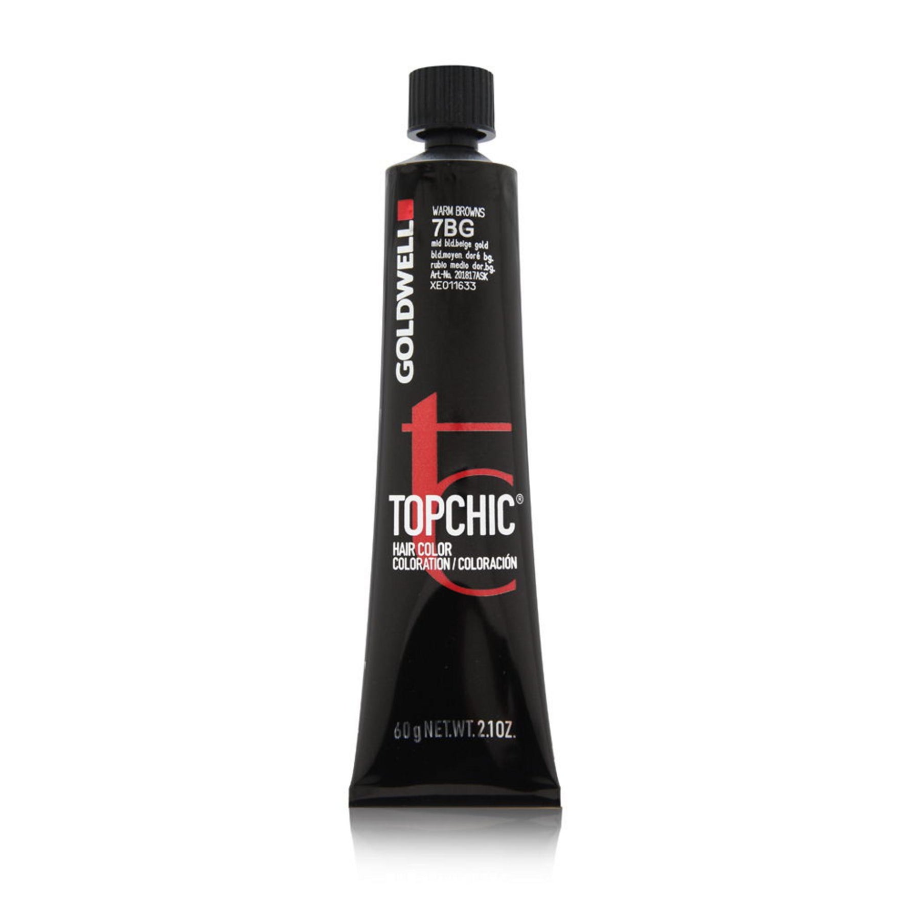 Goldwell, TopChic, Vopsea permanentă de păr, 7BG Middle Blonde Beige Gold, 60 ml