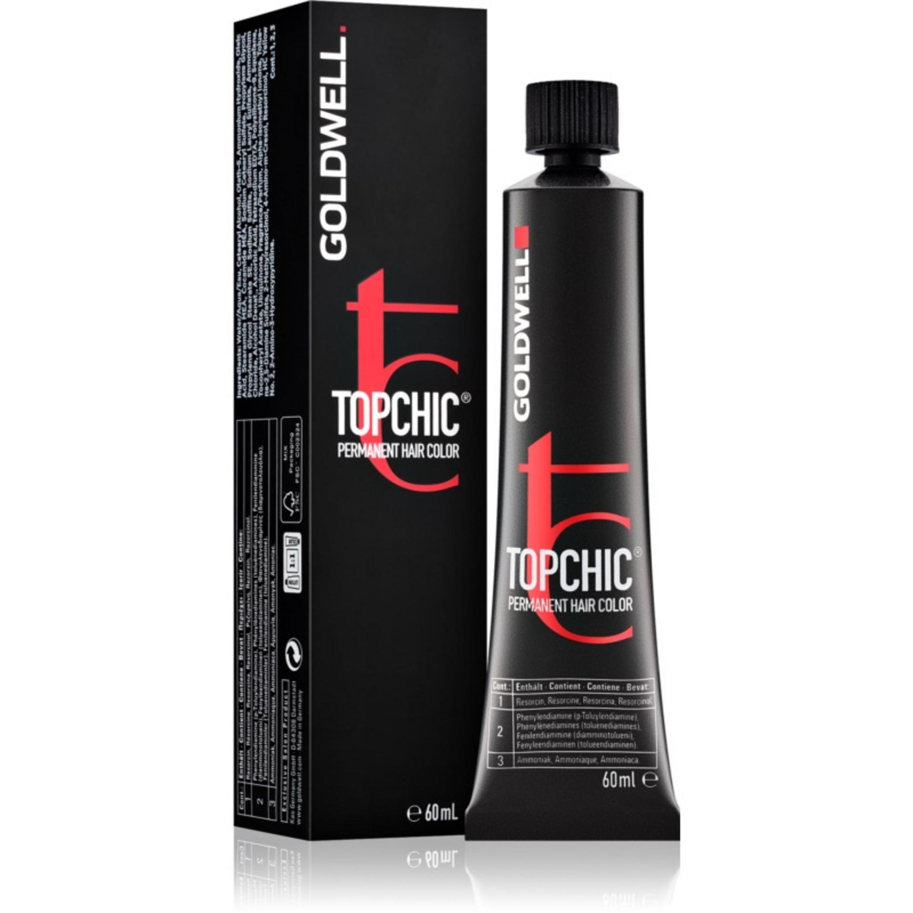 Goldwell, TopChic, Vopsea permanentă de păr, 6RV MAX Stunning Purple, 60 ml