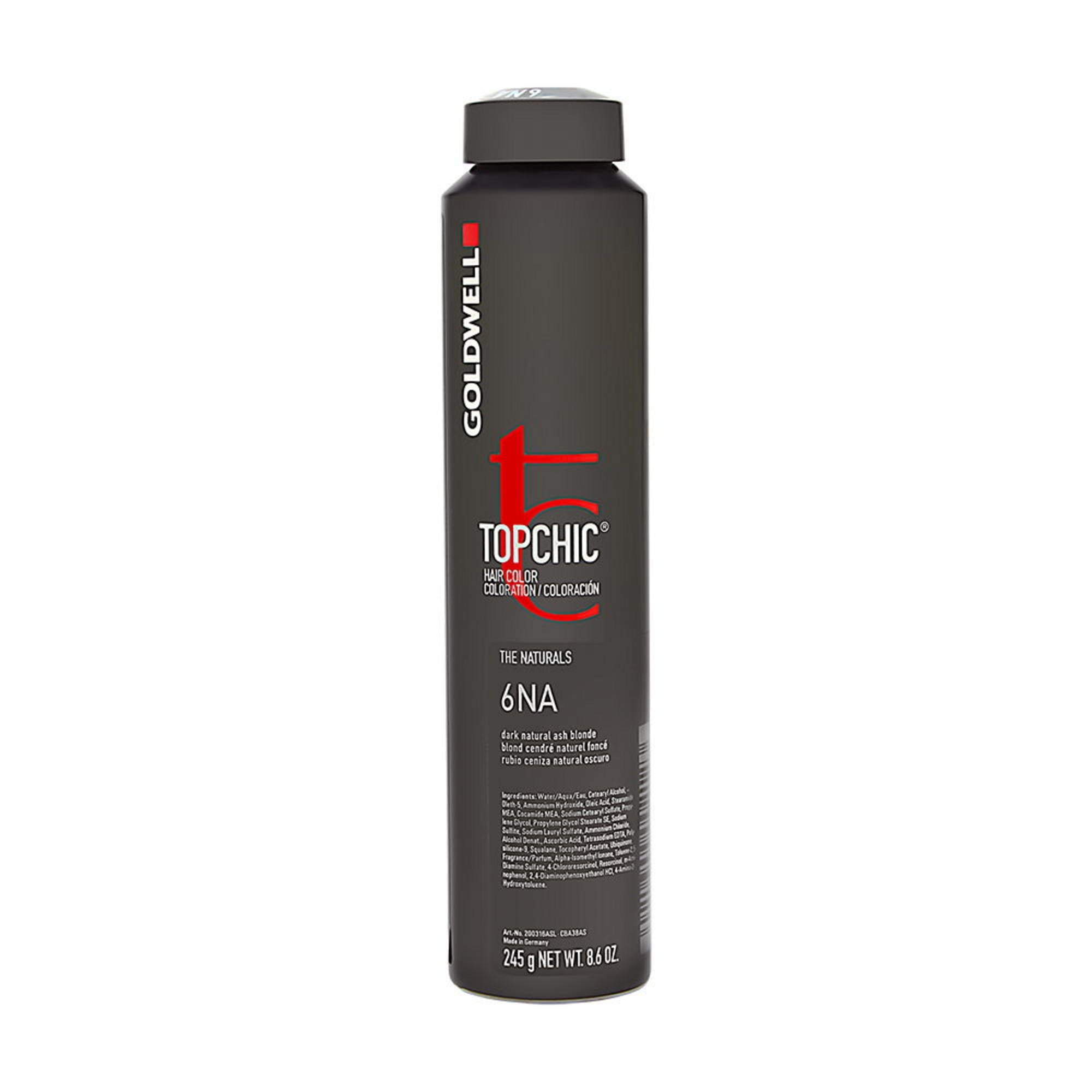 Goldwell, TopChic, Vopsea permanentă de păr, 6NA Dark Natural Ash Blonde, 250 ml