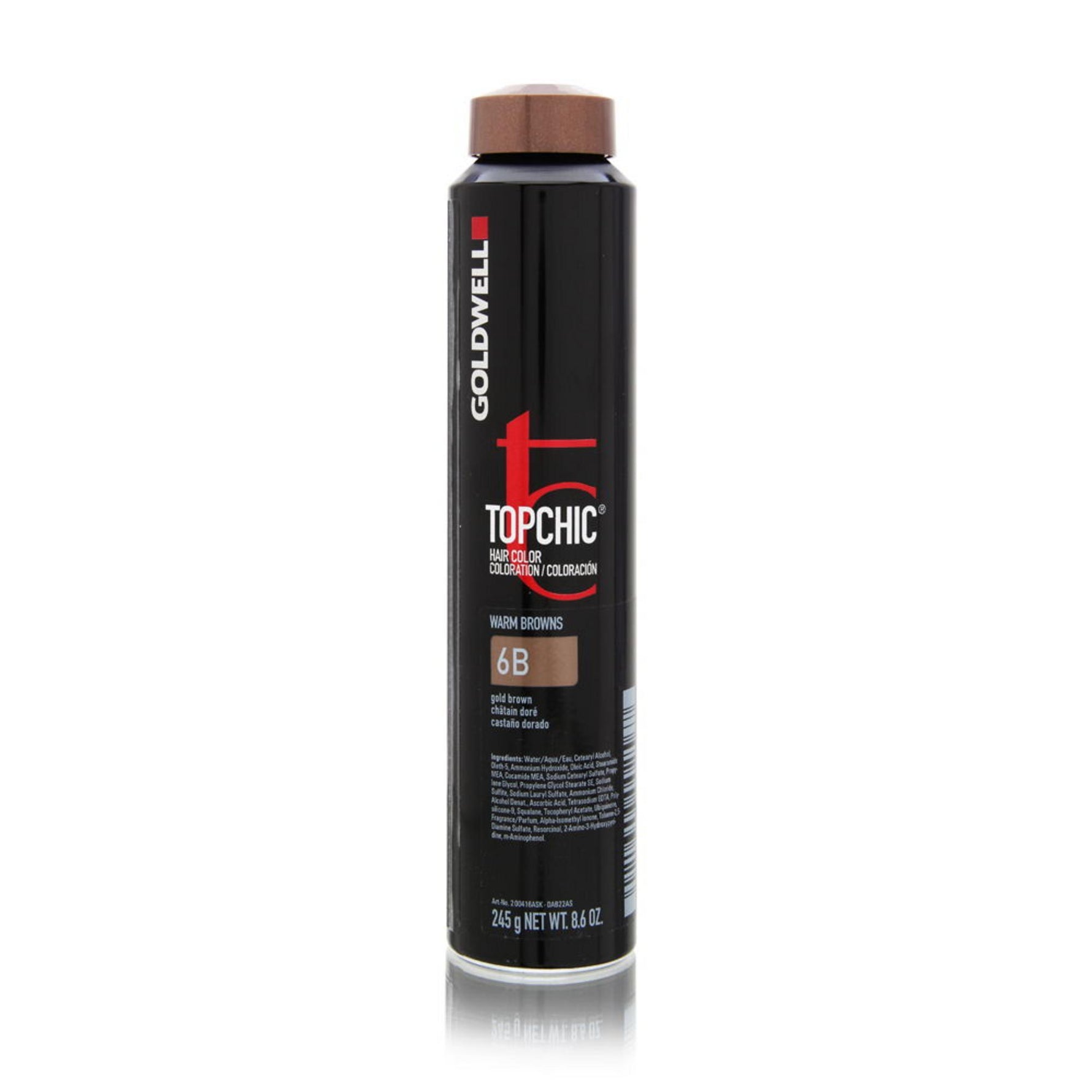 Goldwell, TopChic, Vopsea permanentă de păr, 6B Gold Brown, 250 ml