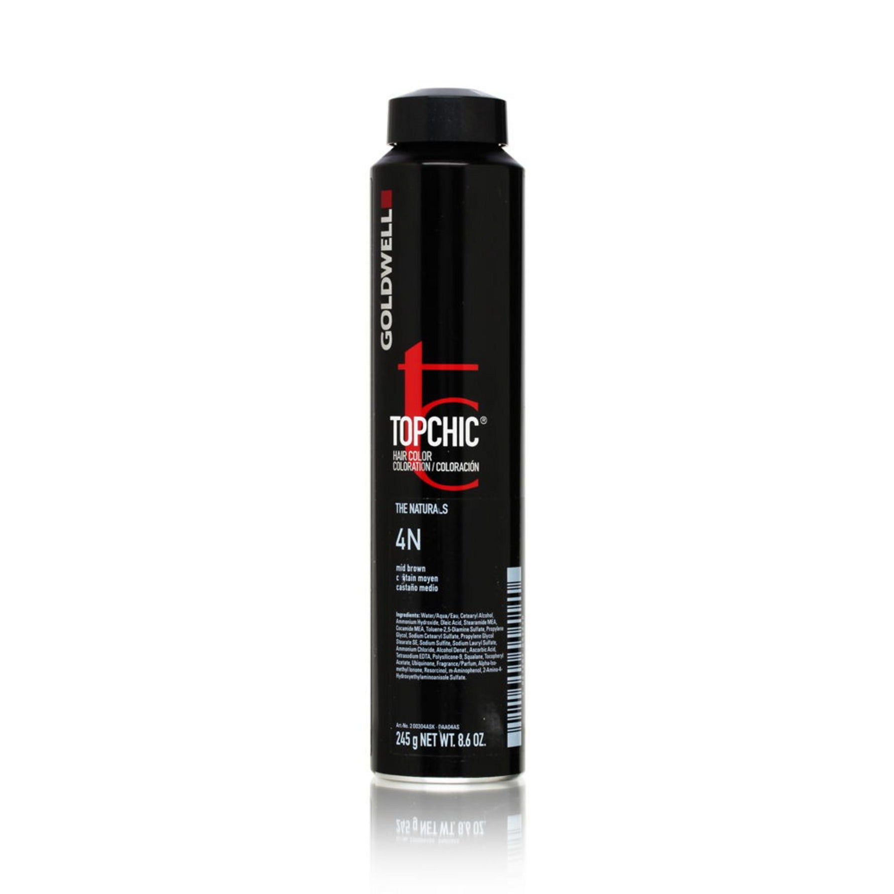 Goldwell, TopChic, Vopsea permanentă de păr, 4N Middle Brown, 250 ml