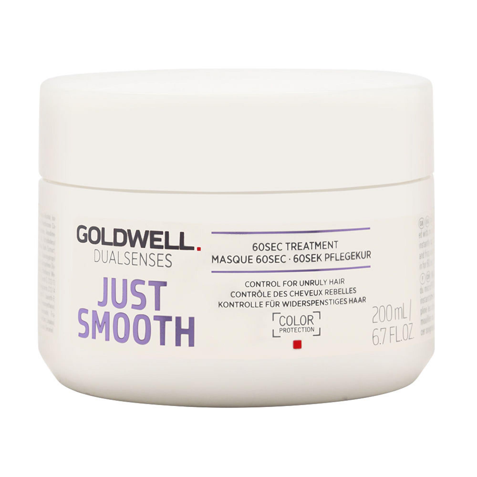 Goldwell, Just Smooth, Mască cremă pentru tratamentul părului, 60 Sec Treatment, Săptămânal, 200 ml