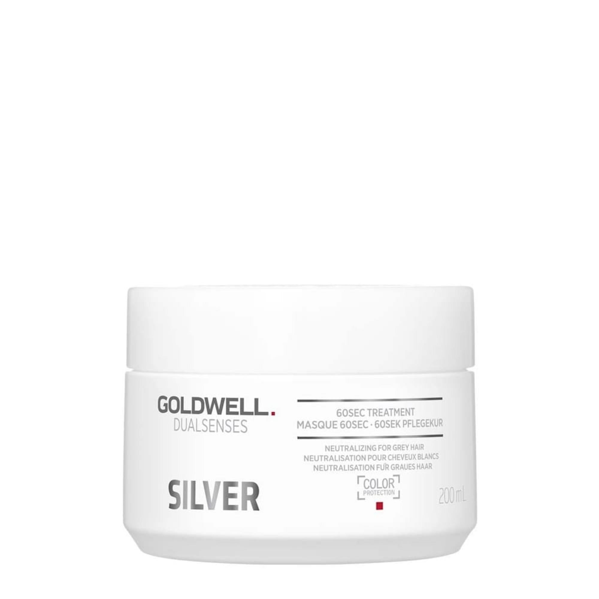 Goldwell, Dualsenses Silver 60 Sec, Mască cremă pentru tratamentul părului, Anti gri, 200 ml