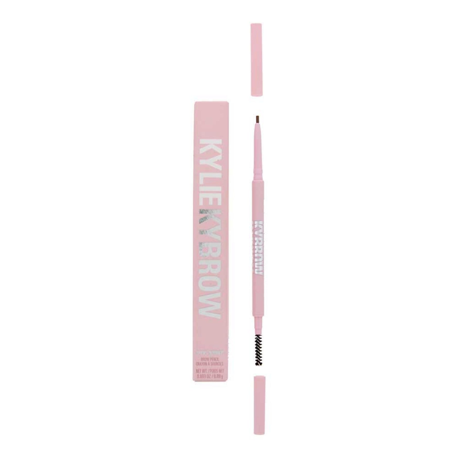Kylie Cosmetics, Kybrow, Definit, Creion pentru sprâncene cu cremă și perie 2-în-1, 001, Blondă, 0.09 g