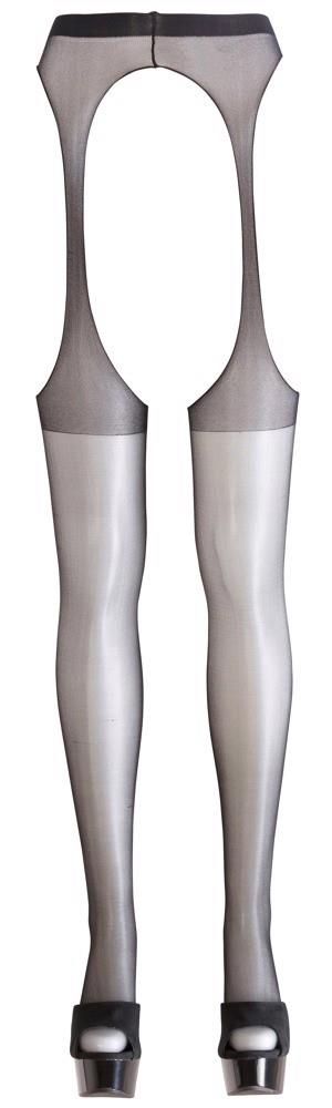 Colanți sexy cu curea Cottelli LEGWEAR negri S/M