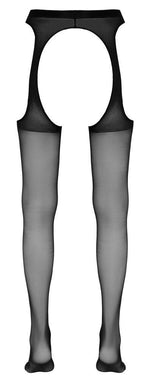 Colanți sexy cu curea Cottelli LEGWEAR negri S/M