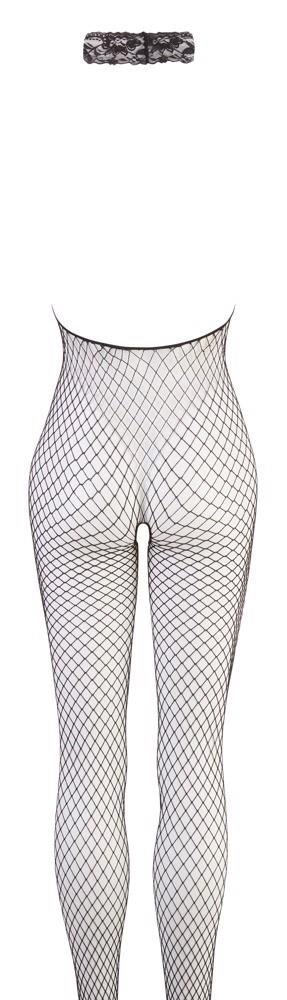 Body cu plasă și dantelă, cu deschidere între picioare, negru M/L NO:XQSE