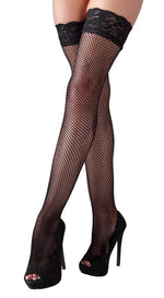 Ciorapi Cottelli LEGWEAR din plasă, negri, M