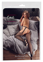 Ciorapi Cottelli negri din plasă L/XL