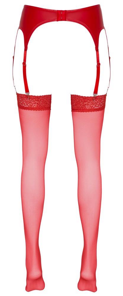 Ciorapi Cottelli LEGWEAR roșii cu dantelă 20 den